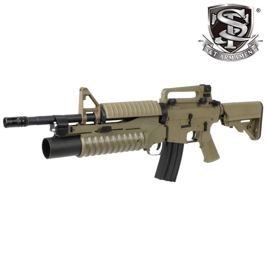 S&T M4A1 スポーツライン電動ガン with M203 グレネードランチャーS DE