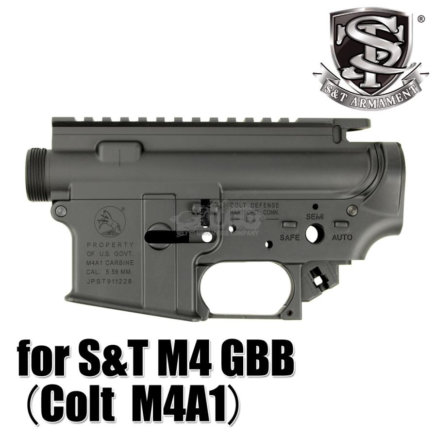 S＆T ARMAMENT S&T M4 GBB用 メタルフレームBK(Colt M4A1刻印) : web