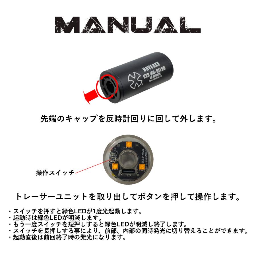 S＆T ARMAMENT S&T NOVESKE KX3タイプ マズルフラッシュ トレーサー