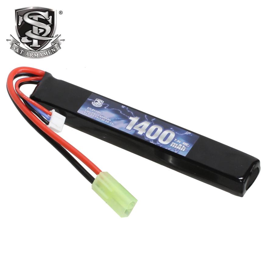 S＆T ARMAMENT S&T 7.4v Lipo 1400mAh 40C スティックバッテリー ミニ