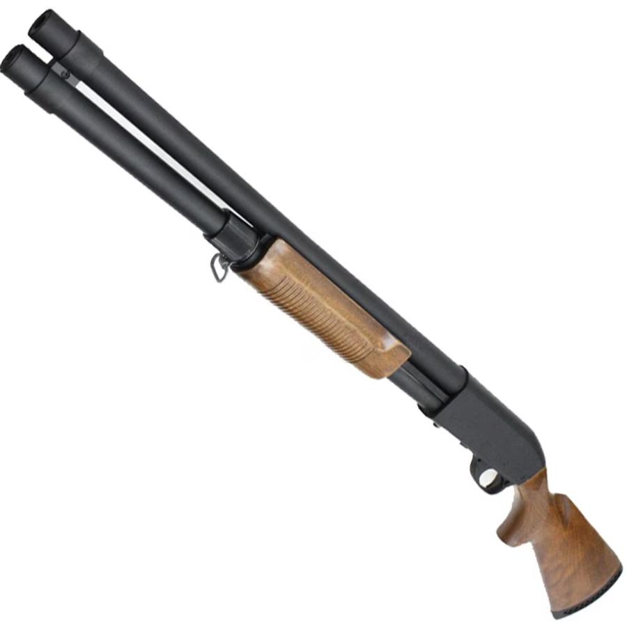 S&T M870 ロング リアルウッド エアーショットガン【予備マガジン