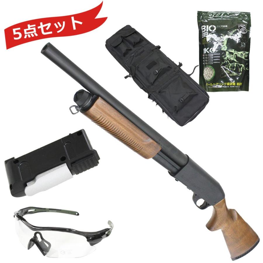 【値引き中！】【大特価！】S&T M870 ミディアム リアルウッド エアーショットガン【180日間安心保証つき】【スペシャル5点セット】｜webshopashura