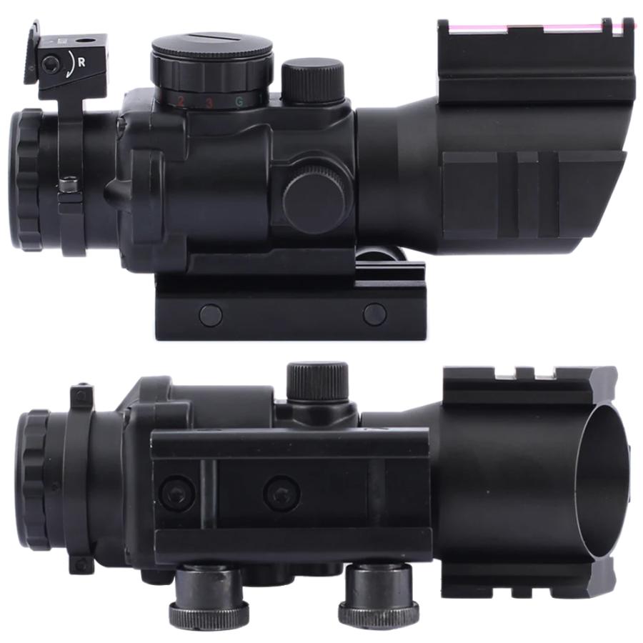 限定！値下げ品】4×32 R/G/B ダブル レール スコープ BK : web shop