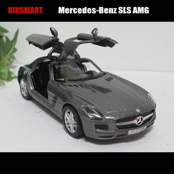 KinSMART 1/36メルセデス-ベンツ/SLS AMG(ガンメタ)/キンスマート