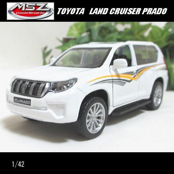 希少 トヨタ ランドクルーザー プラド ミニカー 1/18スケール 左ハンドル 1/42トヨタ ランドクルーザー プラド/TOYOTA(ホワイト)/MSZ Metal