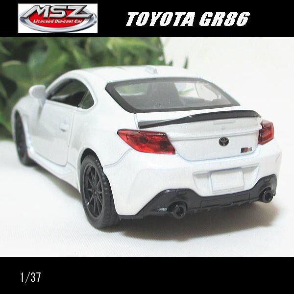 1/37トヨタ/GR86(ホワイト)/MSZ Metal Speed Zone/ダイキャスト