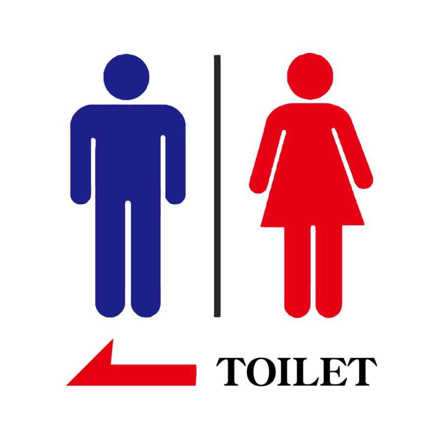 新品 トイレ サイン トイレシール トイレマーク 両面テープ 用 男女２枚セット 看板 簡単取り付け 爆買い送料無料 用