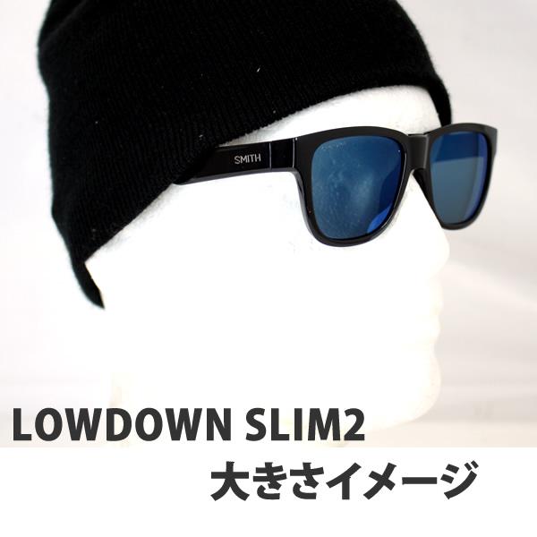 スミス サングラス 偏光 LOWDOWN SLIM 2  BLACK - CHROMAPOP POLARIZED  BLUE MIRROR  SMITH サングラス 日本正規品   爆買の画像