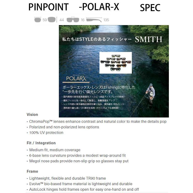 スミス サングラス　偏光レンズ　PINPOINT   MATTE BLACK  - X-LIGHT GREEN37 SLV   POLARIZED レンズ　SMITH サングラス　日本正規品｜websports｜04