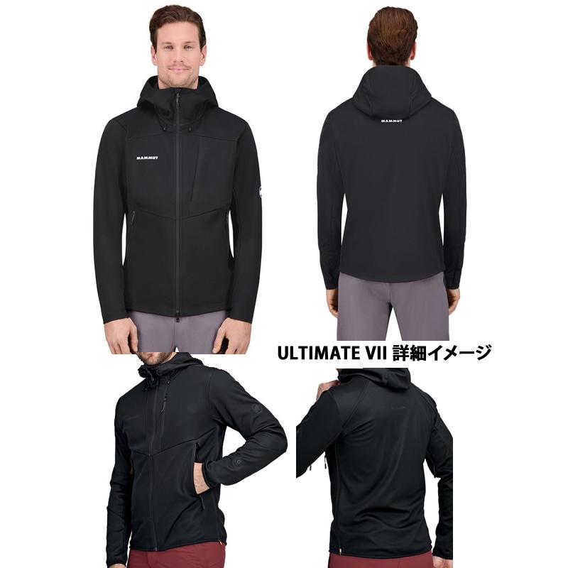 マムート メンズ　ジャケット ゴアテックス　インフィニウム 　GORE-TEX Ultimate VII SO Hooded Jacket 1011-01780 BLACK  mammut ゴアテックス｜websports｜02