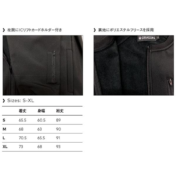スノーボード ジャケット DRAGON ドラゴン 10K フルジップ カーディガンジャケット 丸首 耐水圧10,000mm 防水・撥水   爆買_3