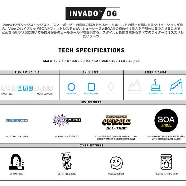 VANS（ヴァンズ） バンズ スノーボード ブーツ メンズ VANS INVADO OG