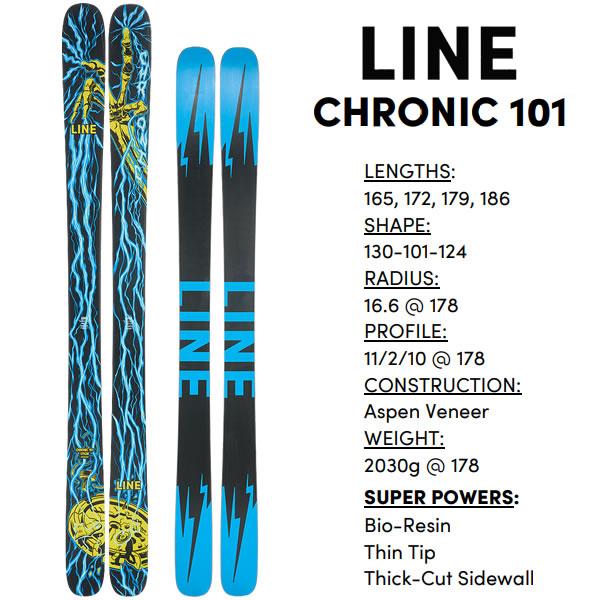 K2 フリースタイルスキー LINE CHRONIC 101 クロニック (23-24 2024) +