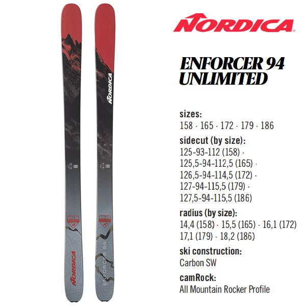 ノルディカ スキー板 nordica ENFORCER 94 (23-24 2024) + 24 マーカー GRIFFON 13 ID 100mm ブレーキ｜websports｜05