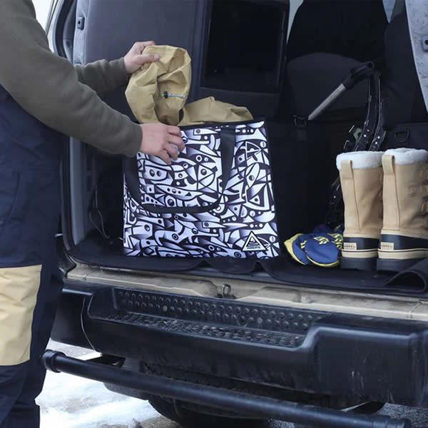 スノーボード ブーツケース BOX型の自立するトートバッグ HOME