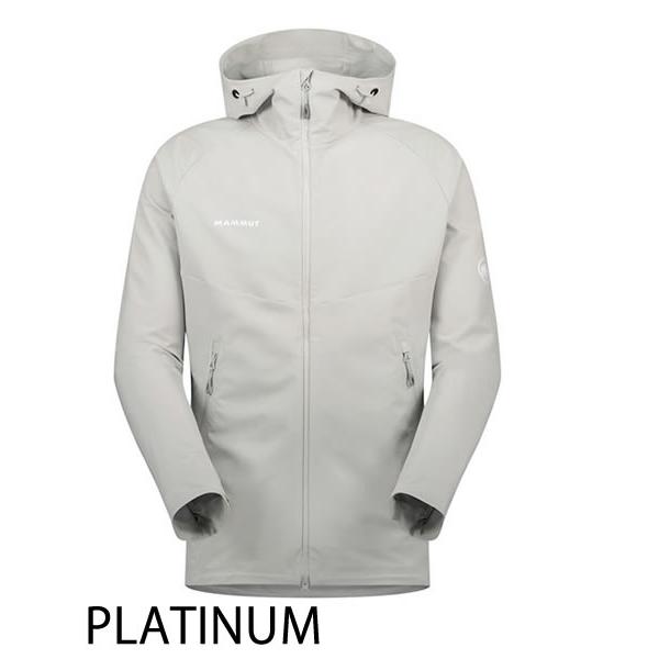 マムート　アウトドア　ソフトシェル　ウェア　Macun 2.0 SO Hooded Jacket AF Men PLATINUM  00697 　1011-00792　ジャケット MAMMUT｜websports｜02