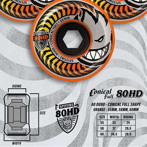 SPITFIRE WHEELS スケボー ソフトウィール 80HD FADE ORANGE SPITFIRE WHEELS スケボー ソフトウィール 80HD FADE ORANGE