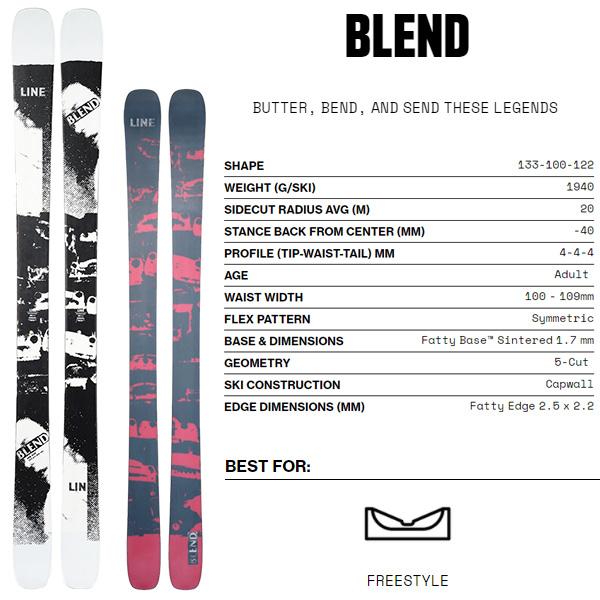 K2 LINE スキー板 BLEND ブレンド (24-25 2025) + 25 マーカー GRIFFON