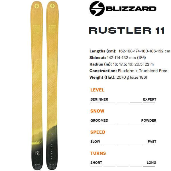 BLiZZARD Ski ブリザード スキー板 (24-25 2025) RUSTLER 11 + BLiZZARD Ski ブリザード スキー板 (24-25 2025) RUSTLER 11 +