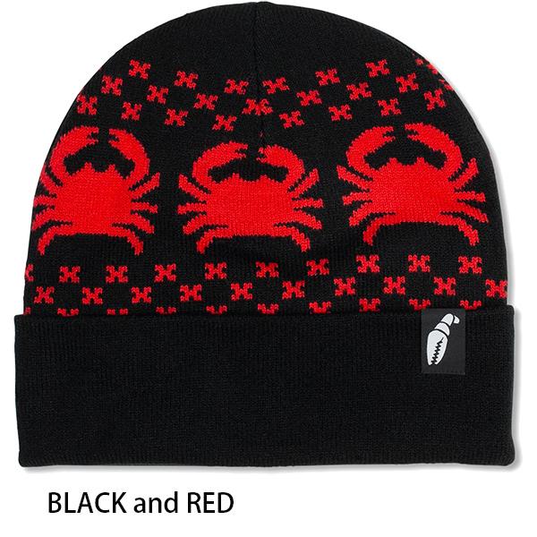 (取寄) クラブグラブ ビーニー Crab Grab Nordicrab Beanie Black and Red クラブグラブ ニット帽 ビーニー NORDICRAB BEANIE CRABGRAB 正規品