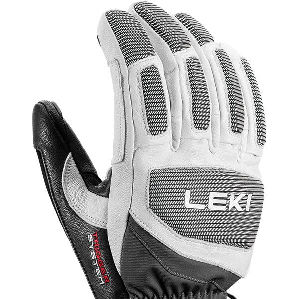 中古 LEKI 3フィンガー グローブ サイズ9 LEKI（レキ） レキスキーグローブ グローブ GRIFFIN PRO 3D ホワイト