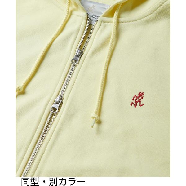 グラミチ パーカー ワンポイントジップフーデッドスウェットシャツ HEATHER ASH (G5SU-J100) gramicci メンズの画像