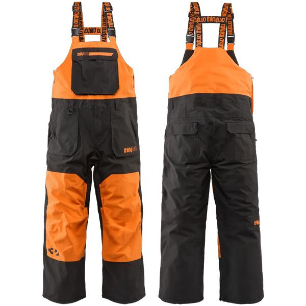 THIRTYTWO 32  25-26 スノーボードウェア メンズ ビブパンンツ BASEMENT  BIB -pants / BLACK-ORANGE  サーティーツー ワイド 太いの画像