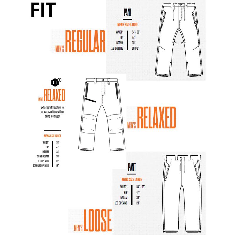 THIRTYTWO 32  25-26 スノーボードウェア メンズ ビブパンンツ BASEMENT  BIB -pants / BLACK-ORANGE  サーティーツー ワイド 太いの画像