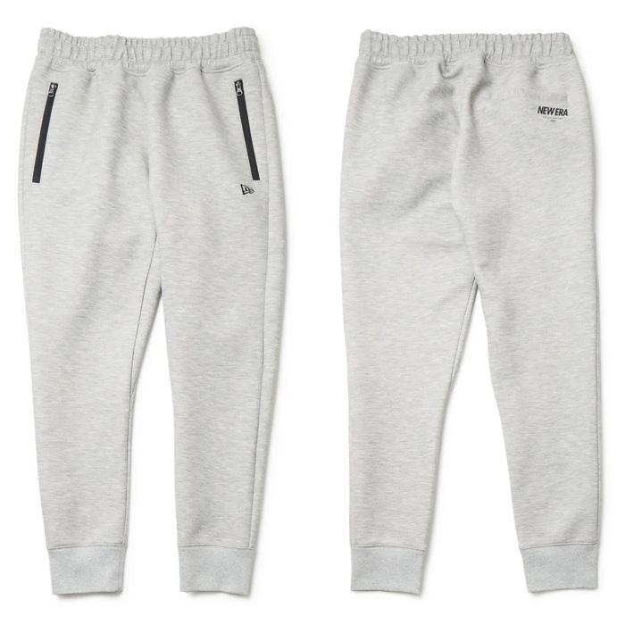 LABELESS グレー スウェットパンツ 裏起毛 オーバーサイズド スウェットパンツ ボックスロゴ ウーブン