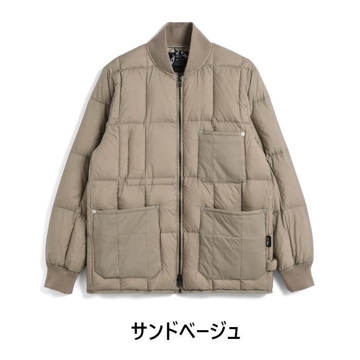 TAION（タイオン） ダウン ワーク リブネックWジップ ダウンジャケット