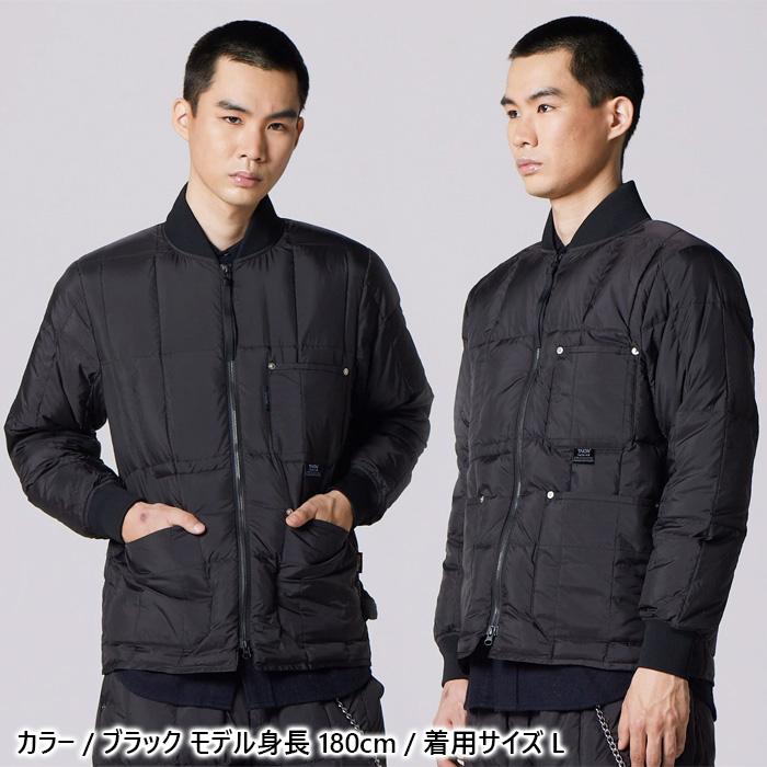 り*ん様 ワークジャケットダウン TAION（タイオン） ダウン ワーク リブネックWジップ ダウンジャケット