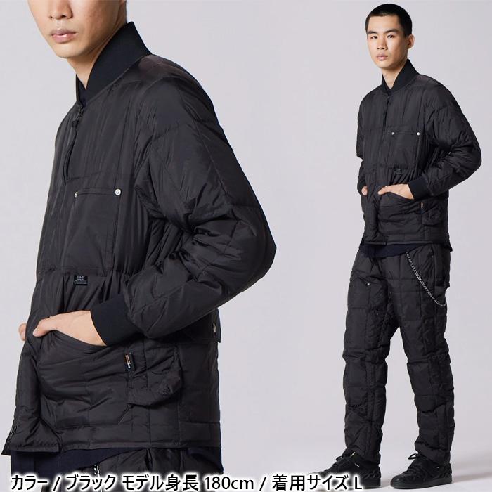 TAION（タイオン） ダウン ワーク リブネックWジップ ダウンジャケット