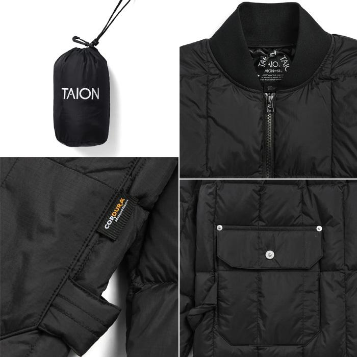 TAION（タイオン） ダウン ワーク リブネックWジップ ダウンジャケット