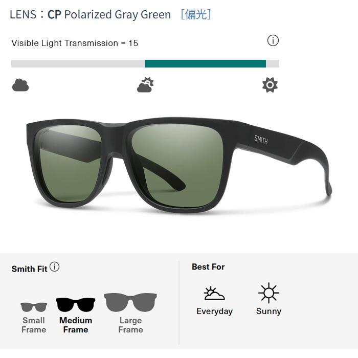 偏光サングラス smith サングラス  Lowdown 2 Matte Black (CP Polarized Gray Green) スミス サングラス 日本正規品   爆買_3