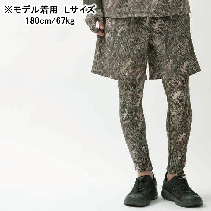 エレクトリック  UVカット レギンス タイツ TREE CAMO (EA121) electric 吸水速乾 接触冷感 アウトドア 釣り ゴルフ アパレルの画像