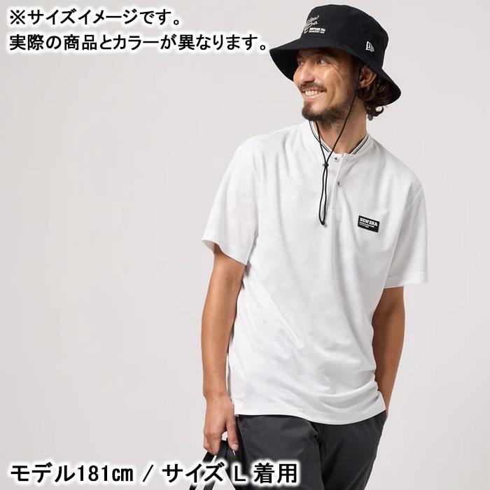 NEWERA GOLF 半袖 ショートカラーポロシャツ ブラック XLサイズ NEW ERA（ニューエラ） ゴルフ 半袖 ショートカラーポロシャツ