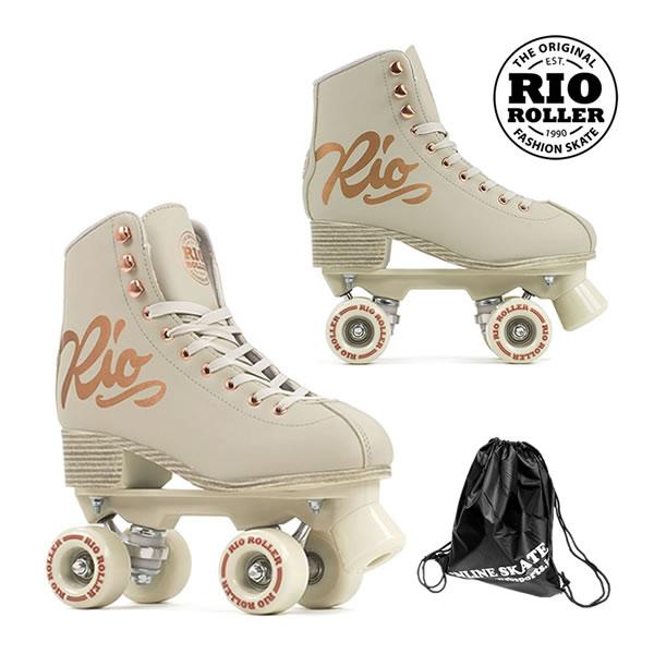 ローラースケート 大人 上等 Rio Roller リオローラー Rio360 クワッドスケート Rose Cream