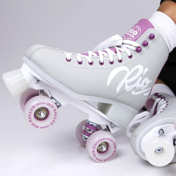 RIO ROLLER クワッドスケート SCRIPT Grey×Purple ローラースケート 