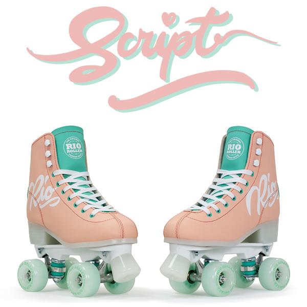 Rollschuhe RIO ROLLER SCRIPT Rollschuh Peach/green Produktbild-Vorschau 2