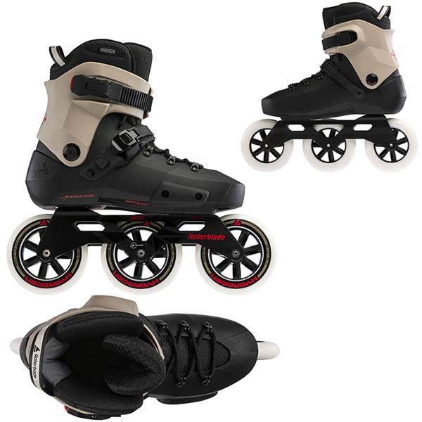 IP65防水 ローラーブレード ROLLERBLADE インラインスケート ブーツ TWISTER EDGE 110 3WD BLACKSAND 1組のローラーインラインスケートシューズシューズスケートシューズストリングシューズレースパープル