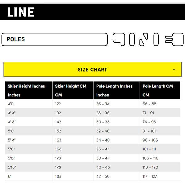 正規品販売！ ライン スキーポール 2022 105〜145cm 日本正規品 ストック Mello-Yellow LINE 伸縮式 VISION  (21-22) ストック