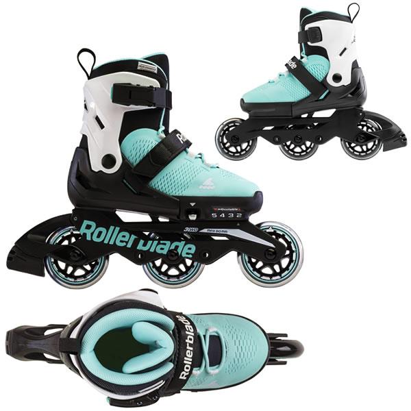 インラインスケート 子供用 ローラーブレード MICROBLADE 3WD アクア×ホワイト マイクロブレード 3WD ROLLERBLADE｜websports｜02