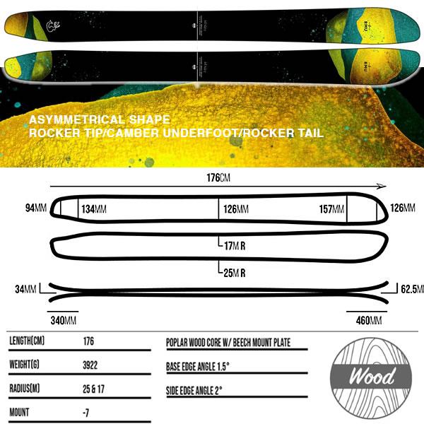 RMU 2023 SR126 BUTTER KNIFE 7901097 SR126 バターナイフ スキー板 単品 2223 ロッキー