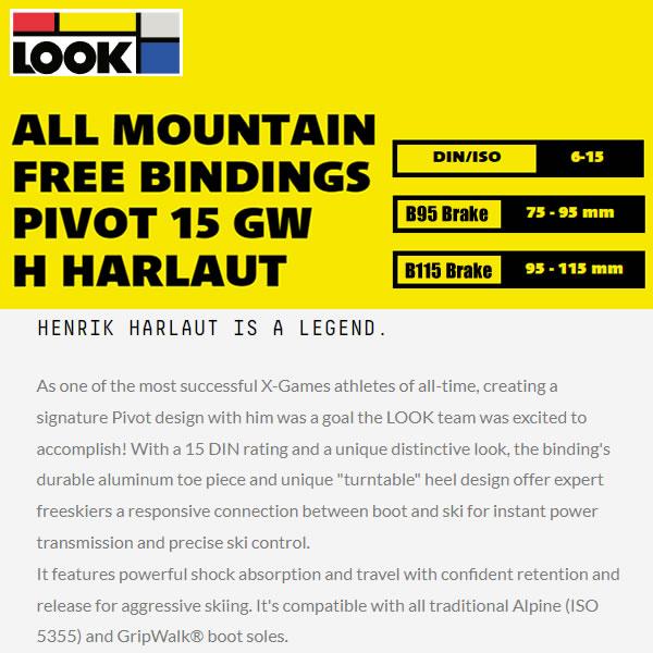 LOOK ルック ビンディング PIVOT 15 GW Henrik ピボット LOOK ルック ビンディング PIVOT 15 GW Henrik ピボット