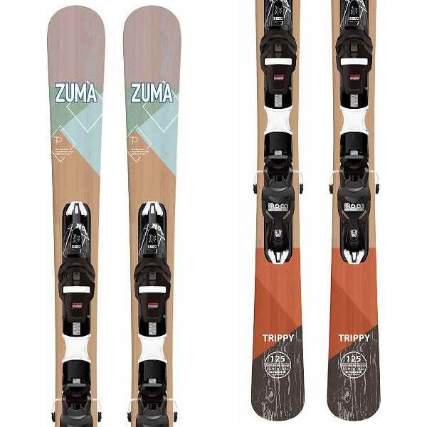 ケース付 ショートスキーセット ZUMA スキー板 2023 TRIPPY 125cm ＋