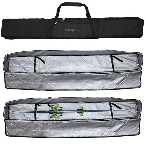 スキーケース（ボックス型 箱型) 190cmまで収納可能 スキーとストック