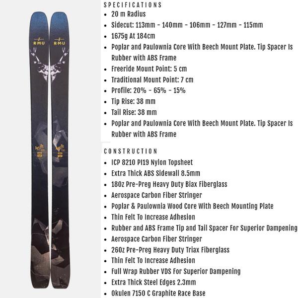 RMU 2024 APOSTLE 3.0 106 -CARBON TOUR- スキー板 単品 23-24 RMU 2024 APOSTLE 3.0 106 -CARBON TOUR- スキー板 単品 23-24