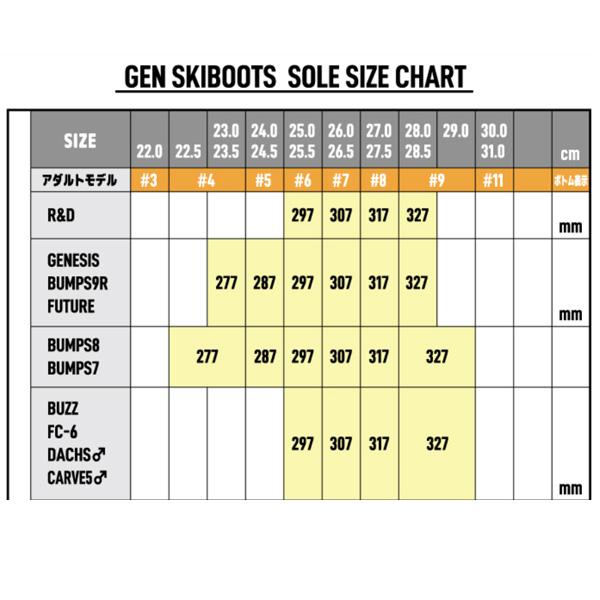 GEN FACTORY スキーブーツ BUMPS 9RS ( 25-26 2026 )フリー GEN FACTORY スキーブーツ BUMPS 9RS ( 25-26 2026 )フリー