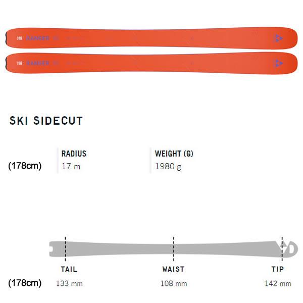 FISCHER（フィッシャー） スキー板 2025 RANGER 108 スキー板 単品 (板