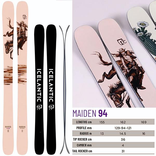 ICELANTIC アイスランティック スキー 2025 MAIDEN 94 スキー板